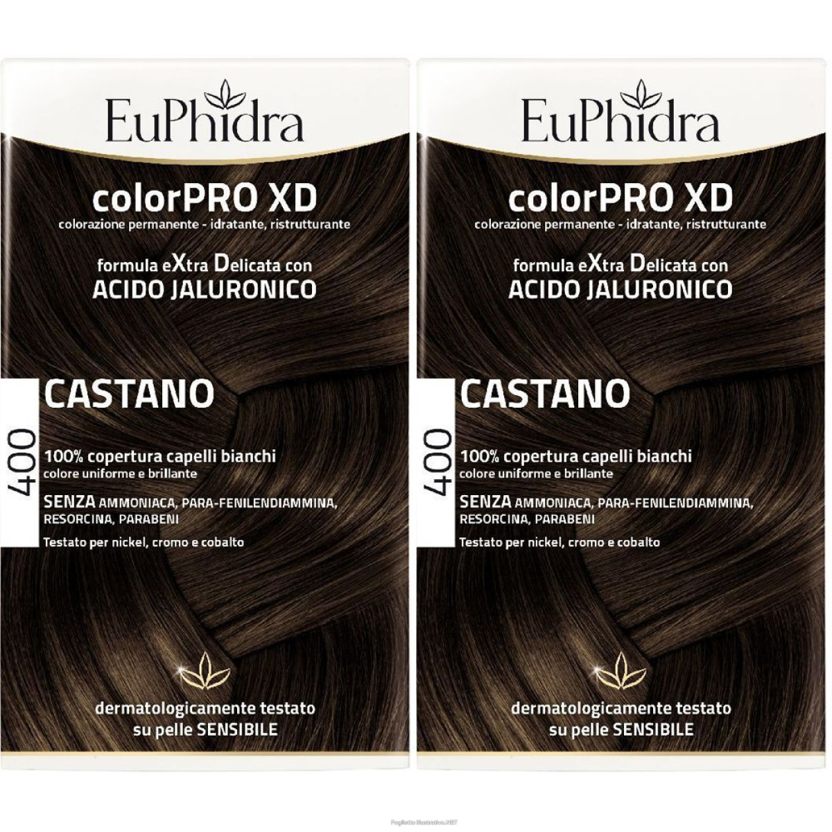 Acquista Online euphidra colorpro xd castano 400 set da 2 2x50 ml lozione e Cerca l'offerta più bassa