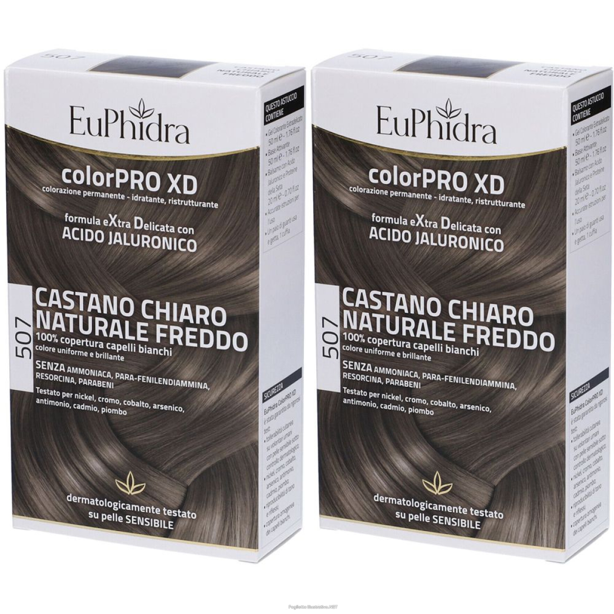 Acquista Online euphidra colorpro xd castano chiaro naturale freddo 507 set da 2 2x120 e Cerca l'offerta più bassa