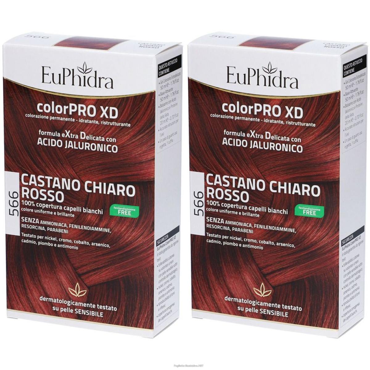 Acquista Online euphidra colorpro xd castano chiaro rosso 566 set da 2 2x50 ml tintura e Cerca l'offerta più bassa