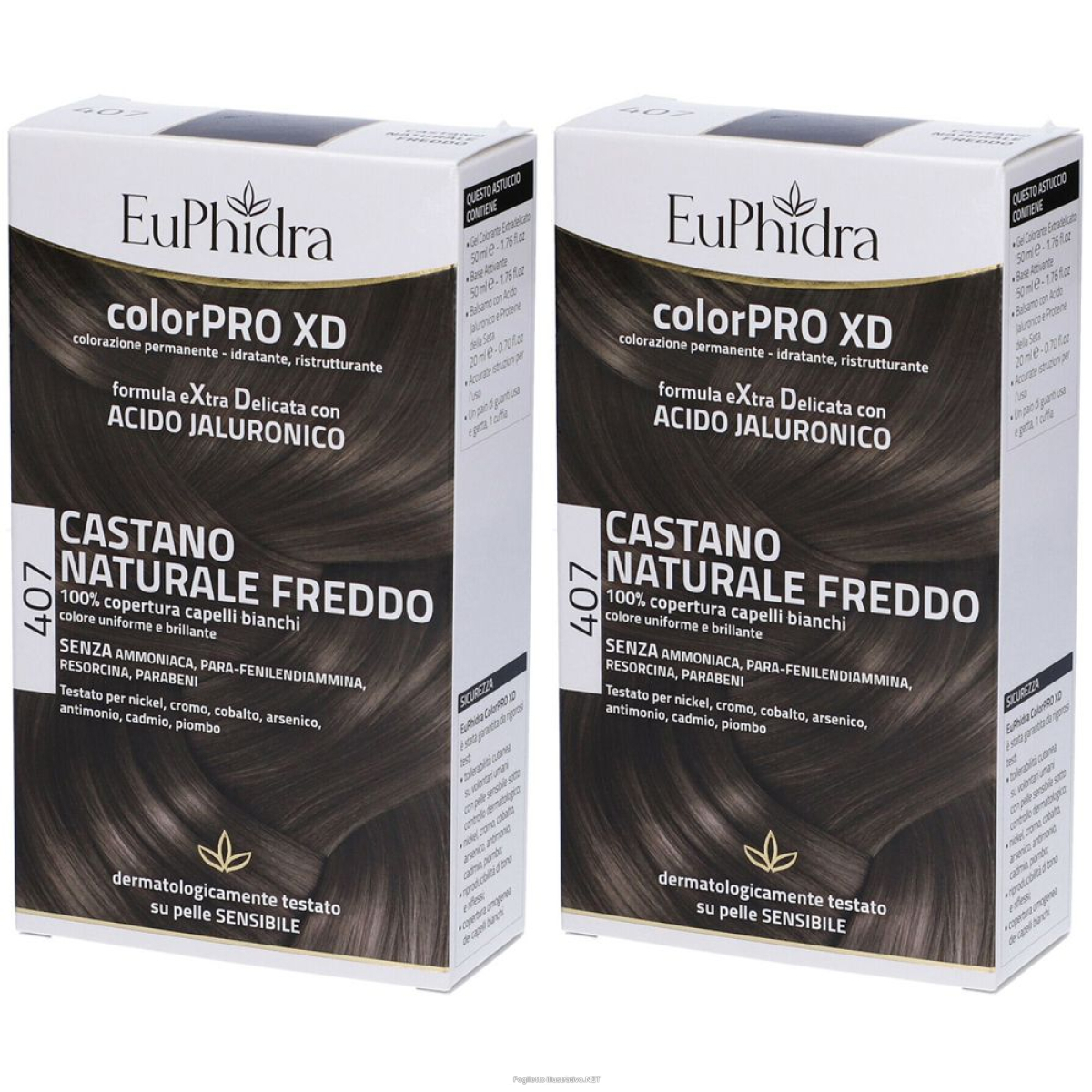 Acquista Online euphidra colorpro xd castano naturale freddo 407 set da 2 2x120 ml tin e Cerca l'offerta più bassa