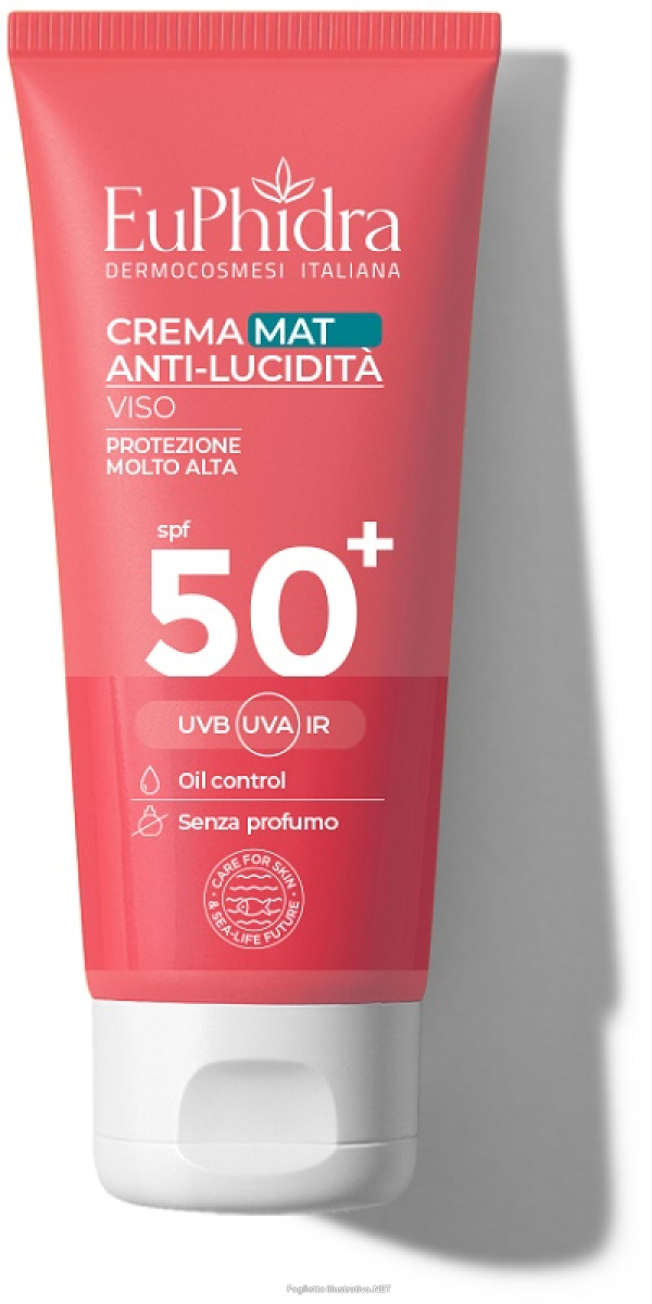 Acquista Online euphidra crema viso mat spf 50+ 50 ml protezione molto alta opacizzante per pelle mista grassa e Cerca l'offerta più bassa