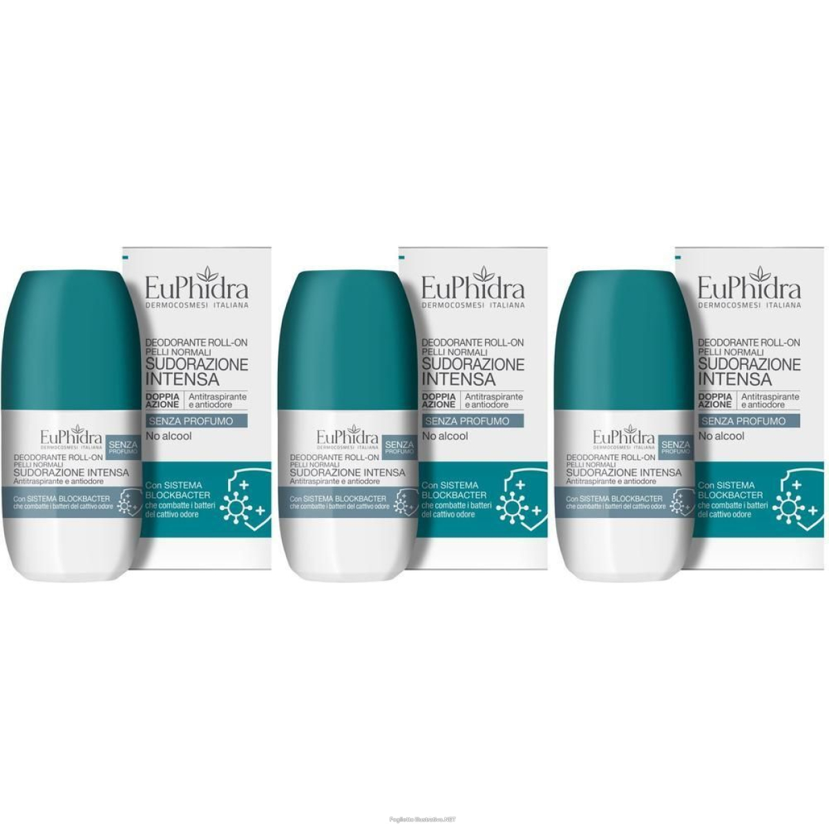Acquista Online euphidra deo roll on senza profumo 3x50 ml e Cerca l'offerta più bassa