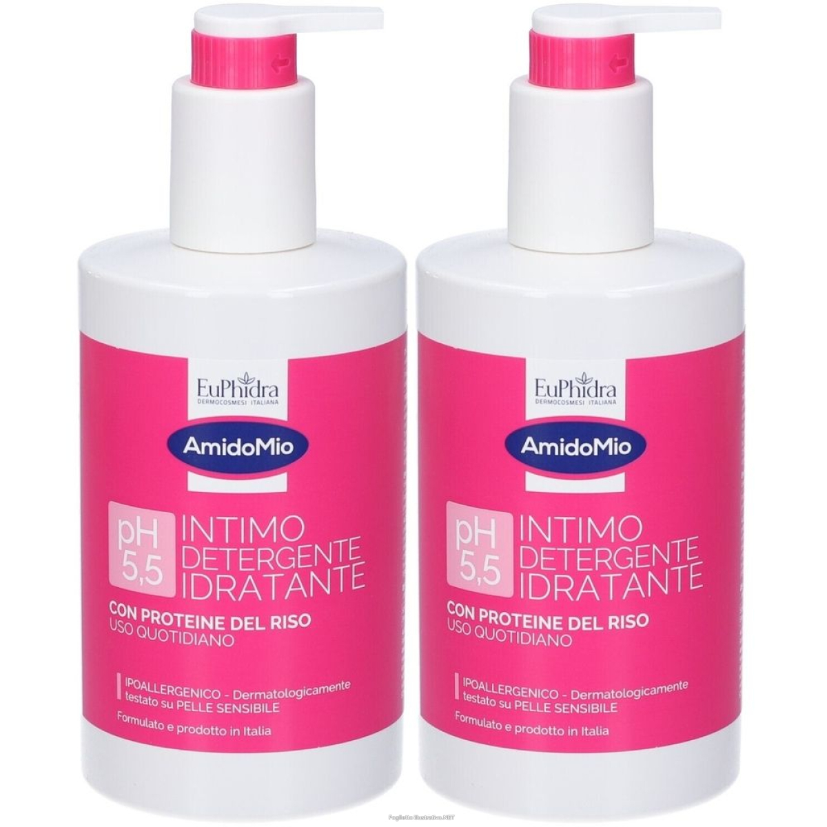 Acquista Online euphidra intimo detergente idratante ph 5,5 set da 2 2x500 ml gel dete e Cerca l'offerta più bassa