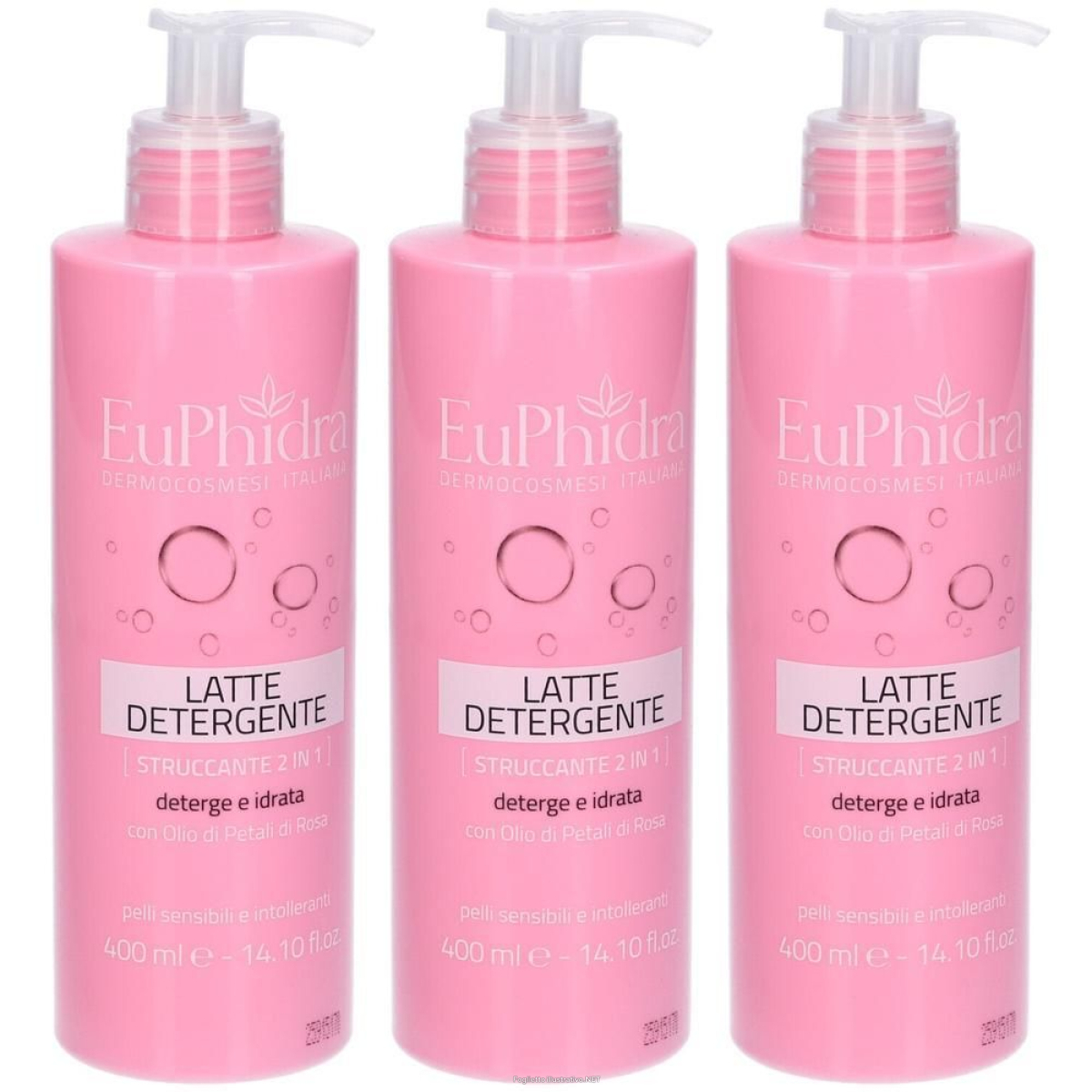 Acquista Online euphidra latte detergente struccante 2 in 1 3x400 ml e Cerca l'offerta più bassa