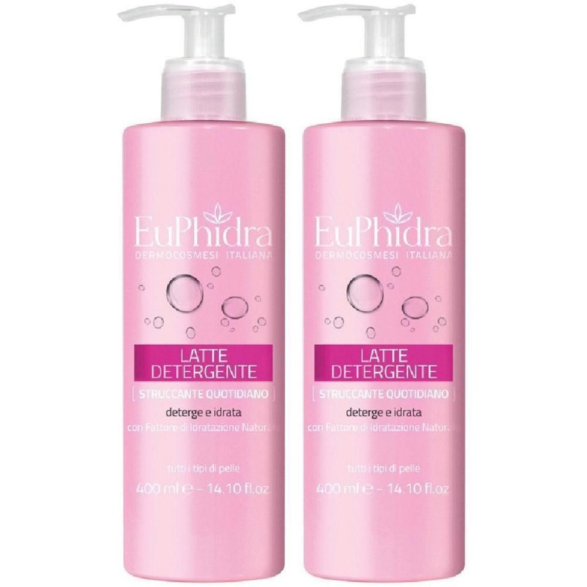 Acquista Online Euphidra latte detergente struccante quotidiano 2x400 ml e Cerca l'offerta più bassa