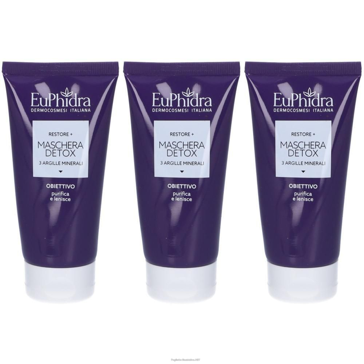 Acquista Online euphidra maschera detox restore+ 3x75 ml e Cerca l'offerta più bassa