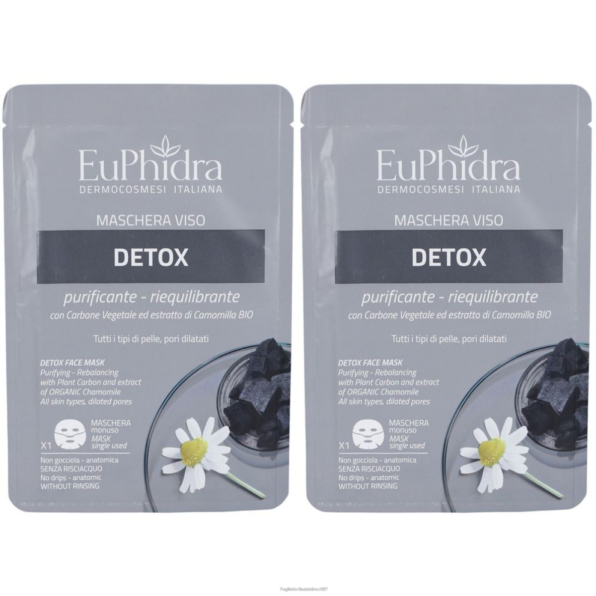 Acquista Online euphidra maschera viso detox set da 2 2x1 pz viso e Cerca l'offerta più bassa