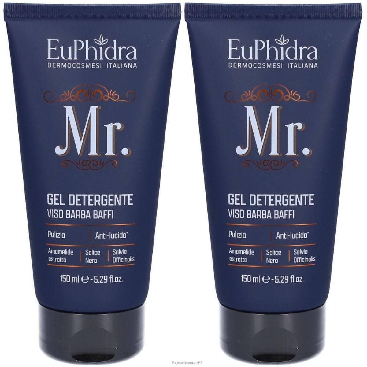Acquista Online euphidra mr. detergente viso barba baffi 2x150 ml soluzione e Cerca l'offerta più bassa