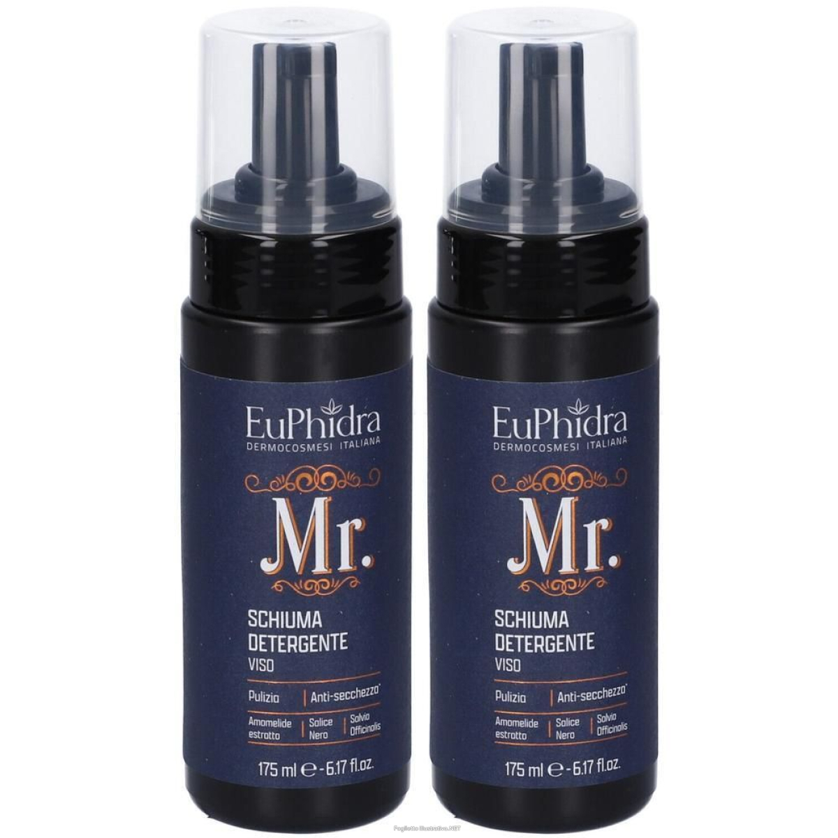 Acquista Online euphidra mr. schiuma detergente viso uomo 2x175 ml e Cerca l'offerta più bassa