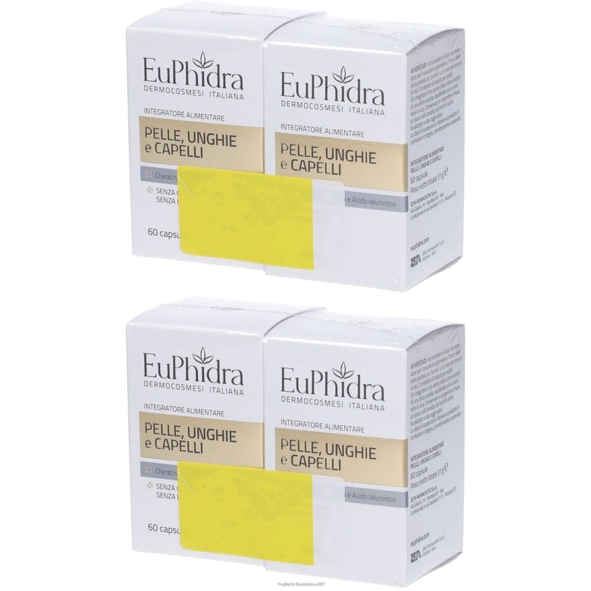 Acquista Online euphidra pelle unghie capelli set da 2 2x62 g capsule e Cerca l'offerta più bassa