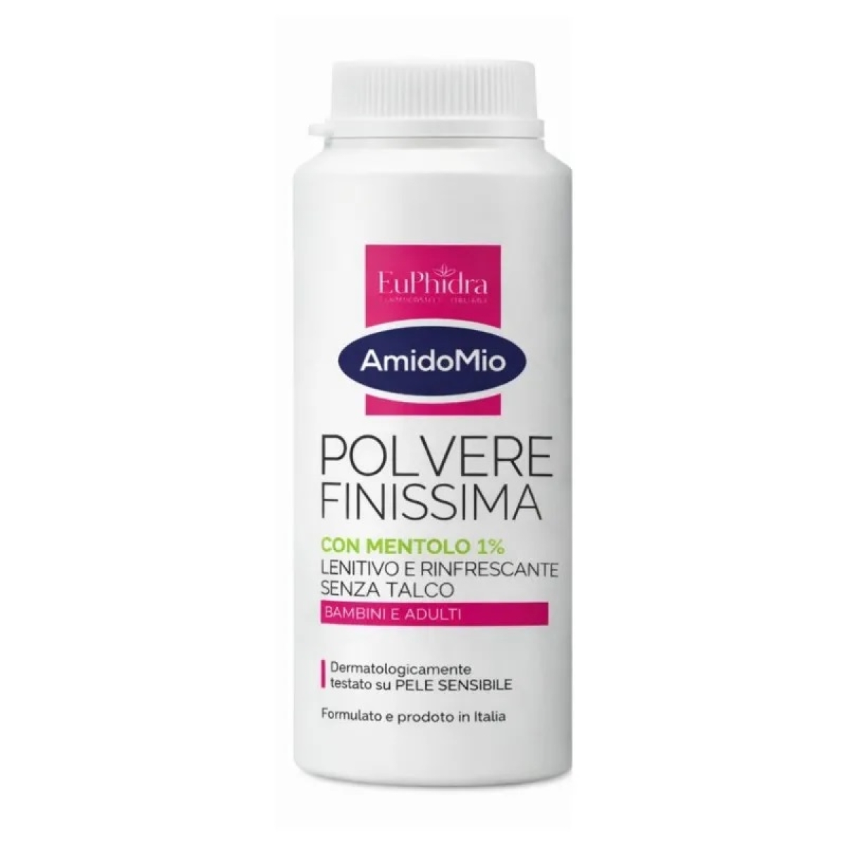 Acquista Online Euphidra polvere finissima con mentolo 1% lenitivo e rinfrescante senza talco 100 grammi e Cerca l'offerta più bassa