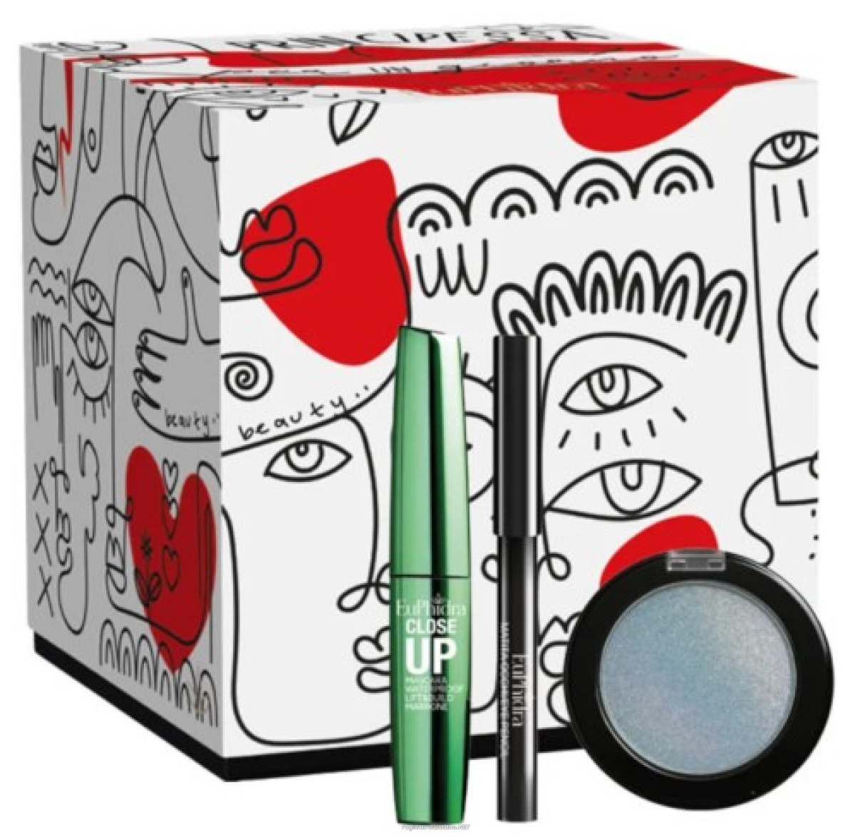 Acquista Online euphidra principessa per un giorno ombretto holographic + mascara close up volume waterproof 9 ml + mini matita occhi nera e Cerca l'offerta più bassa