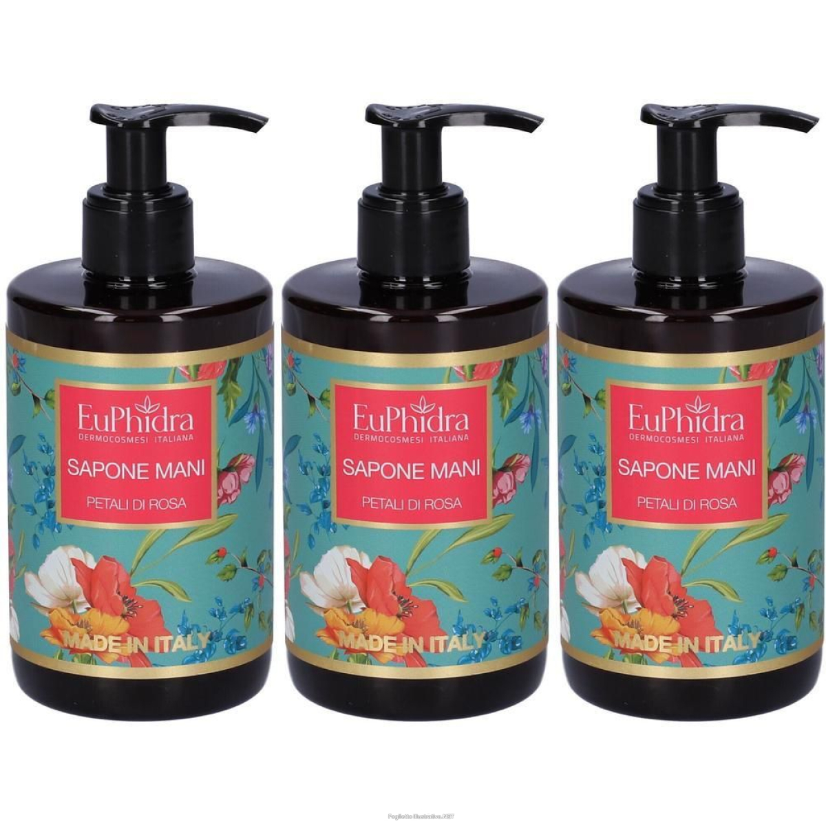 Acquista Online euphidra sapone mani petali di rosa 3x300 ml e Cerca l'offerta più bassa