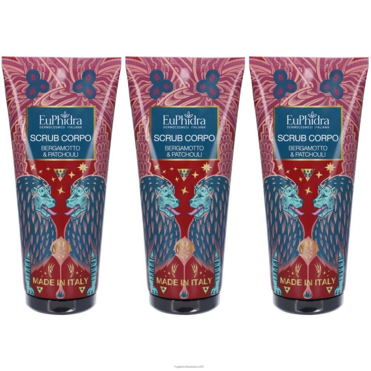 Acquista Online euphidra scrub corpo bergamotto & patchouli 3x200 ml e Cerca l'offerta più bassa