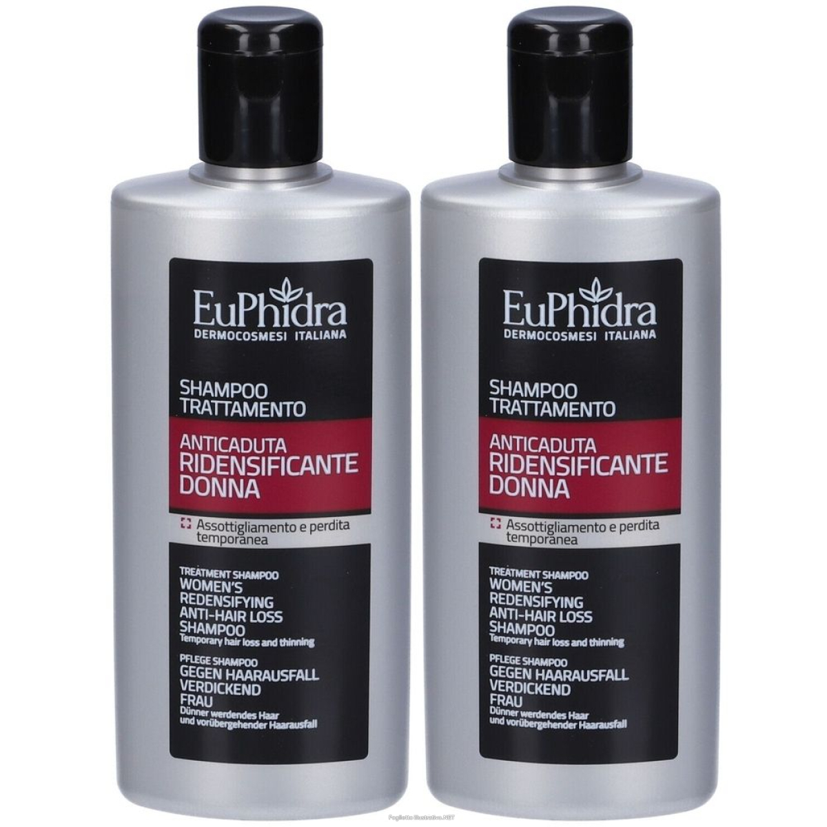 Acquista Online euphidra shampoo trattamento anticaduta ridensificante donna set da 2 e Cerca l'offerta più bassa