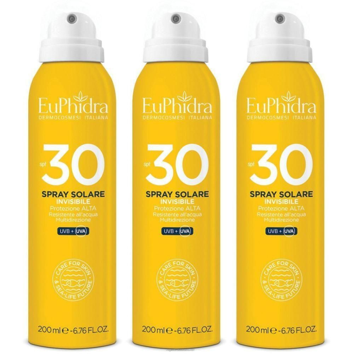 Acquista Online euphidra spray solare invisibile spf30 3x200 ml e Cerca l'offerta più bassa