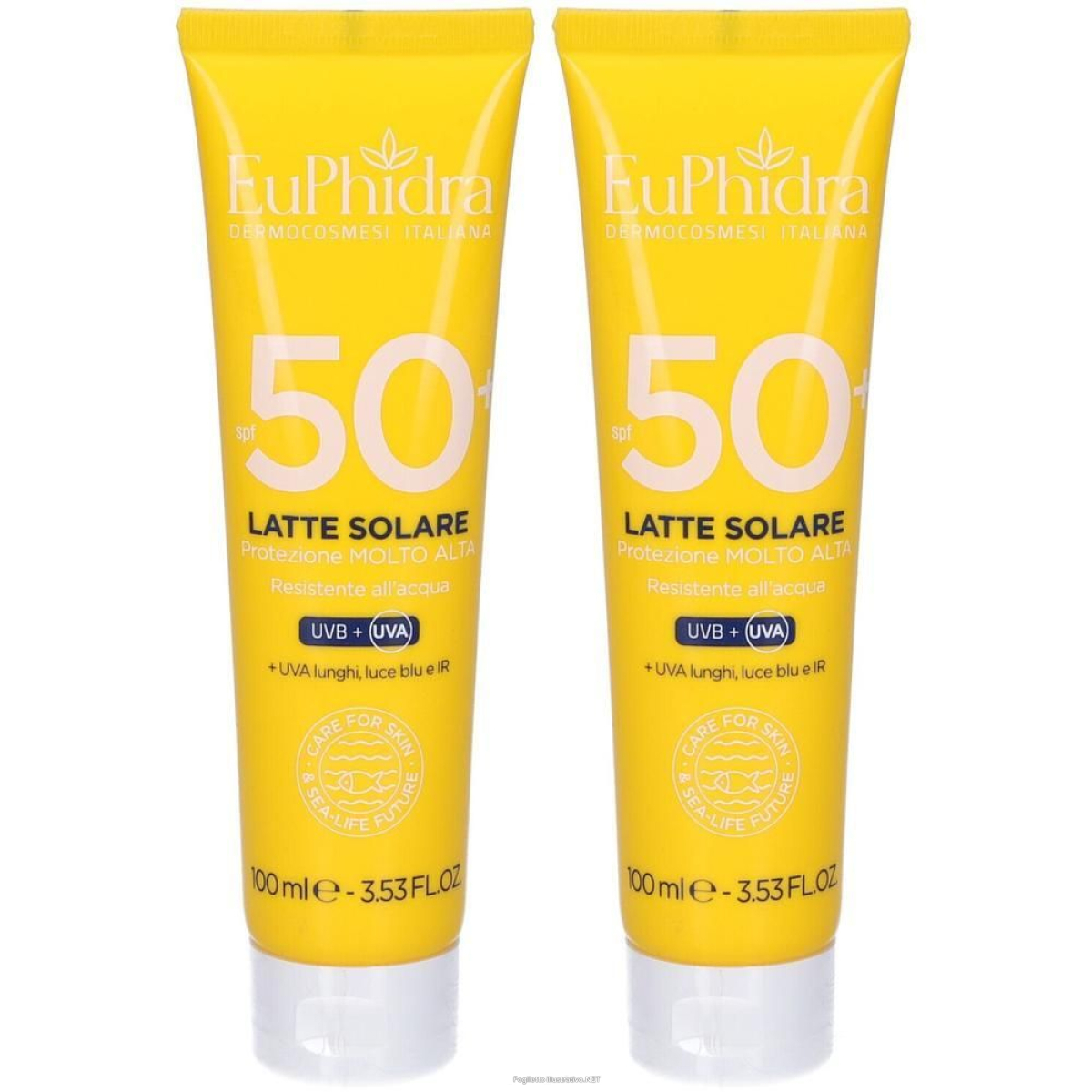 Acquista Online euphidra travelsize latte solare spf 50+ 2x100 ml e Cerca l'offerta più bassa
