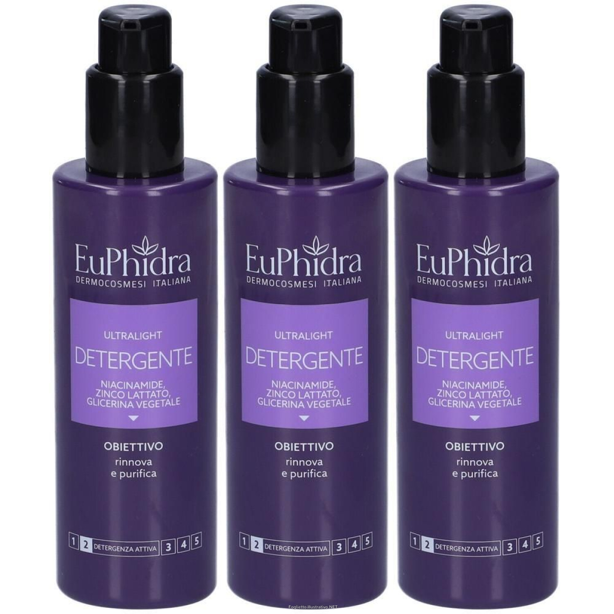 Acquista Online euphidra ultralight detergente niacinamide 200 ml 3x200 ml e Cerca l'offerta più bassa