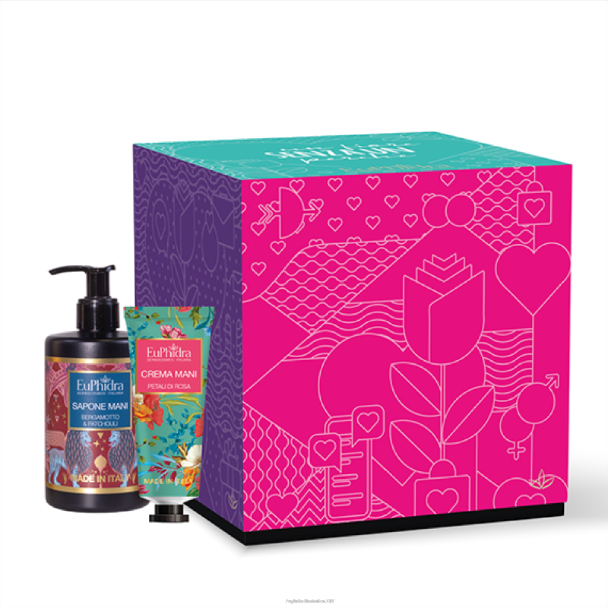 Acquista Online euphidra un fiore senza un perche' cofanetto regalo crema mani petali di rosa 50ml+ sapone mani bergamotto e patchouli 200ml e Cerca l'offerta più bassa