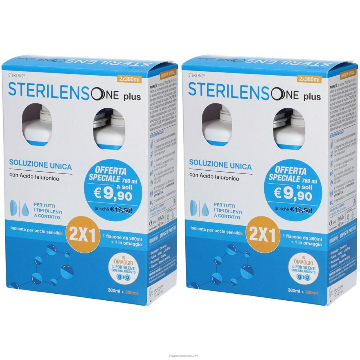 Acquista Online eurospital steriles one plus pack 2x1 set da 2 pz soluzione e Cerca l'offerta più bassa