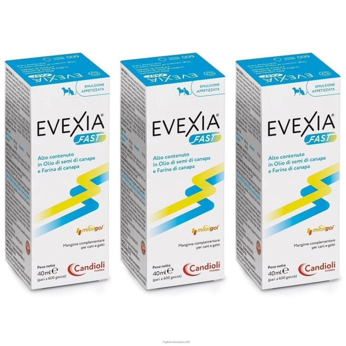 Acquista Online evexia fast gocce per cani e gatti 3x40 ml orali e Cerca l'offerta più bassa