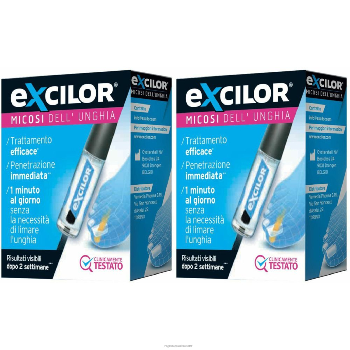 Acquista Online excilor® soluzione ?micosi dell'unghia set da 2 2x3,3 ml stick e Cerca l'offerta più bassa