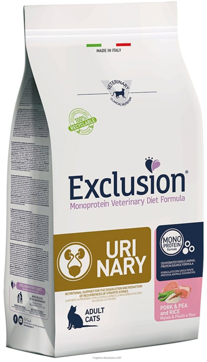 Acquista Online exclusion gatto diet urinary adulto maiale, piselli & riso 300 gr e Cerca l'offerta più bassa