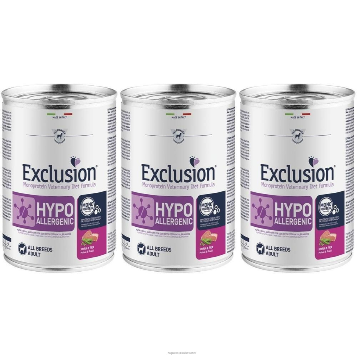 Acquista Online exclusion monoprotein veterinary diet formula hypoallergenic pork and e Cerca l'offerta più bassa