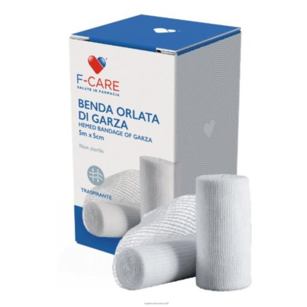 Compra Online f-care benda orlata di garza 12/8 5m x 500cm 1 pezzo e Trova l'offerta più bassa