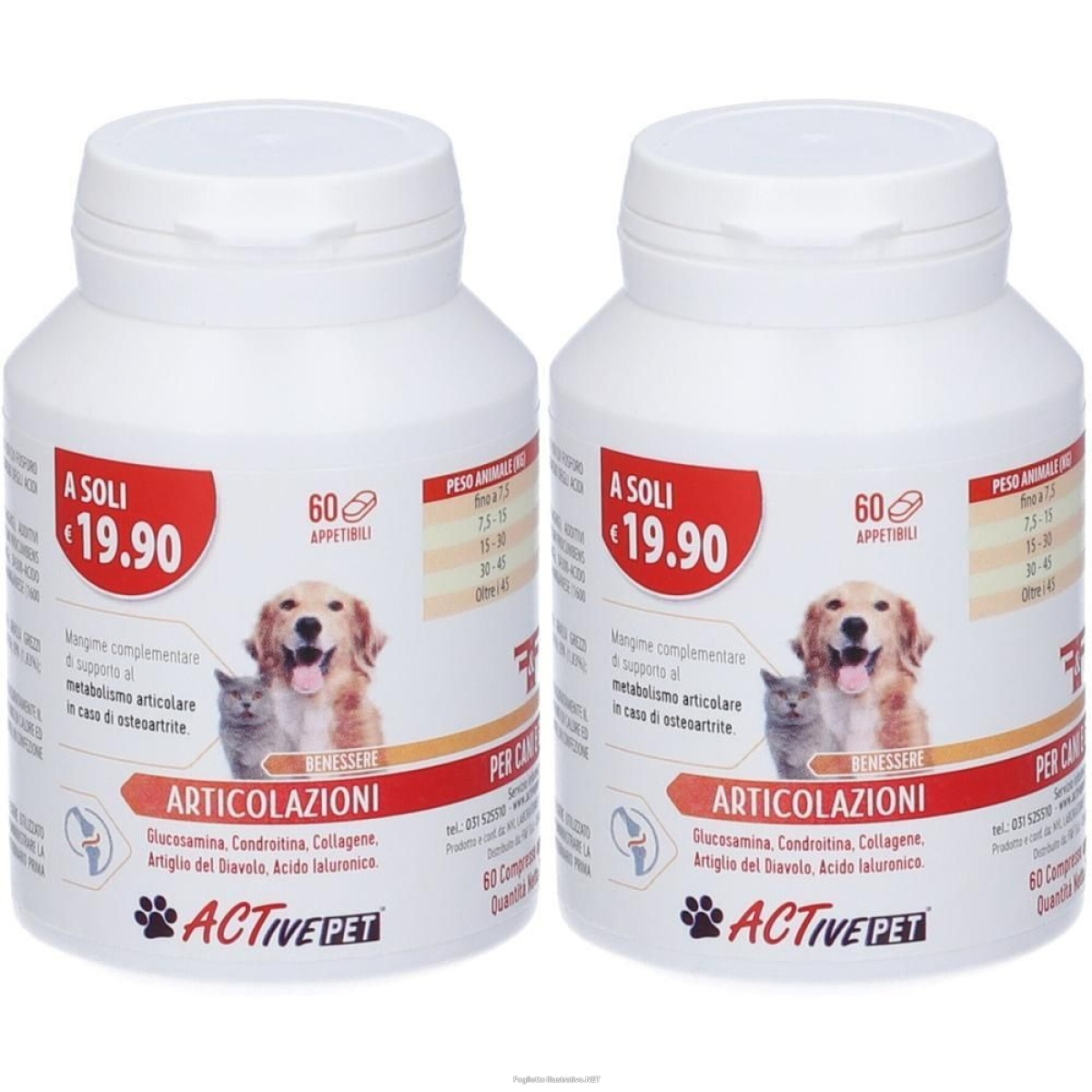Compra Online f&f active pet articolazioni compresse cani e gatti 2x75 g e Trova l'offerta più bassa
