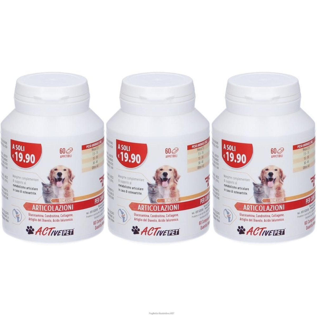 Compra Online f&f active pet articolazioni compresse cani e gatti 3x75 g e Trova l'offerta più bassa
