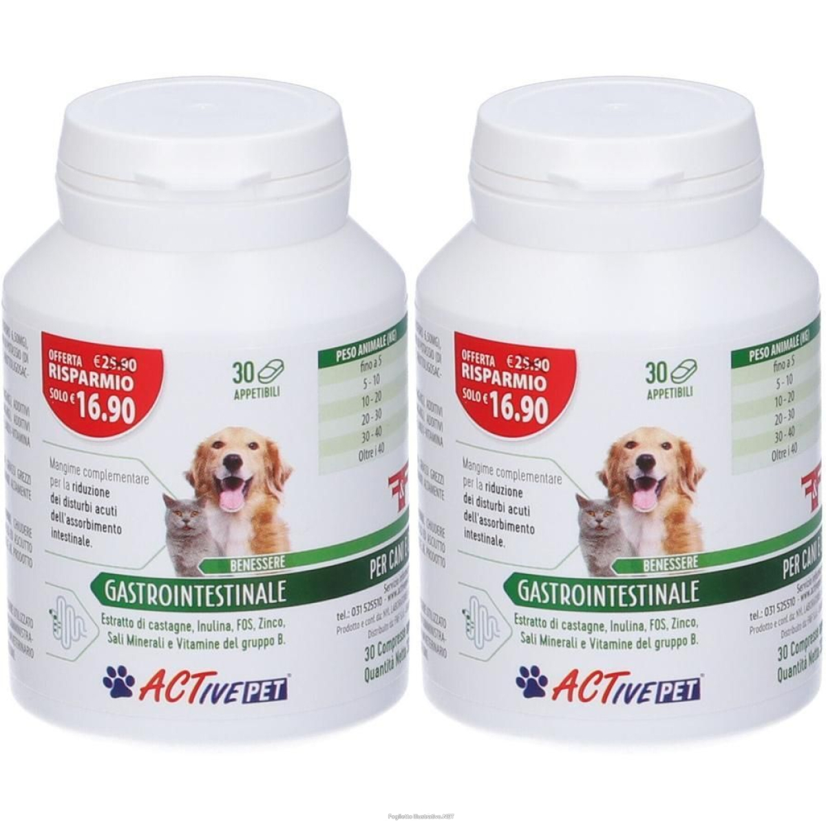 Compra Online f&f active pet benessere gastrointestinale compresse per cani e gatti e Trova l'offerta più bassa