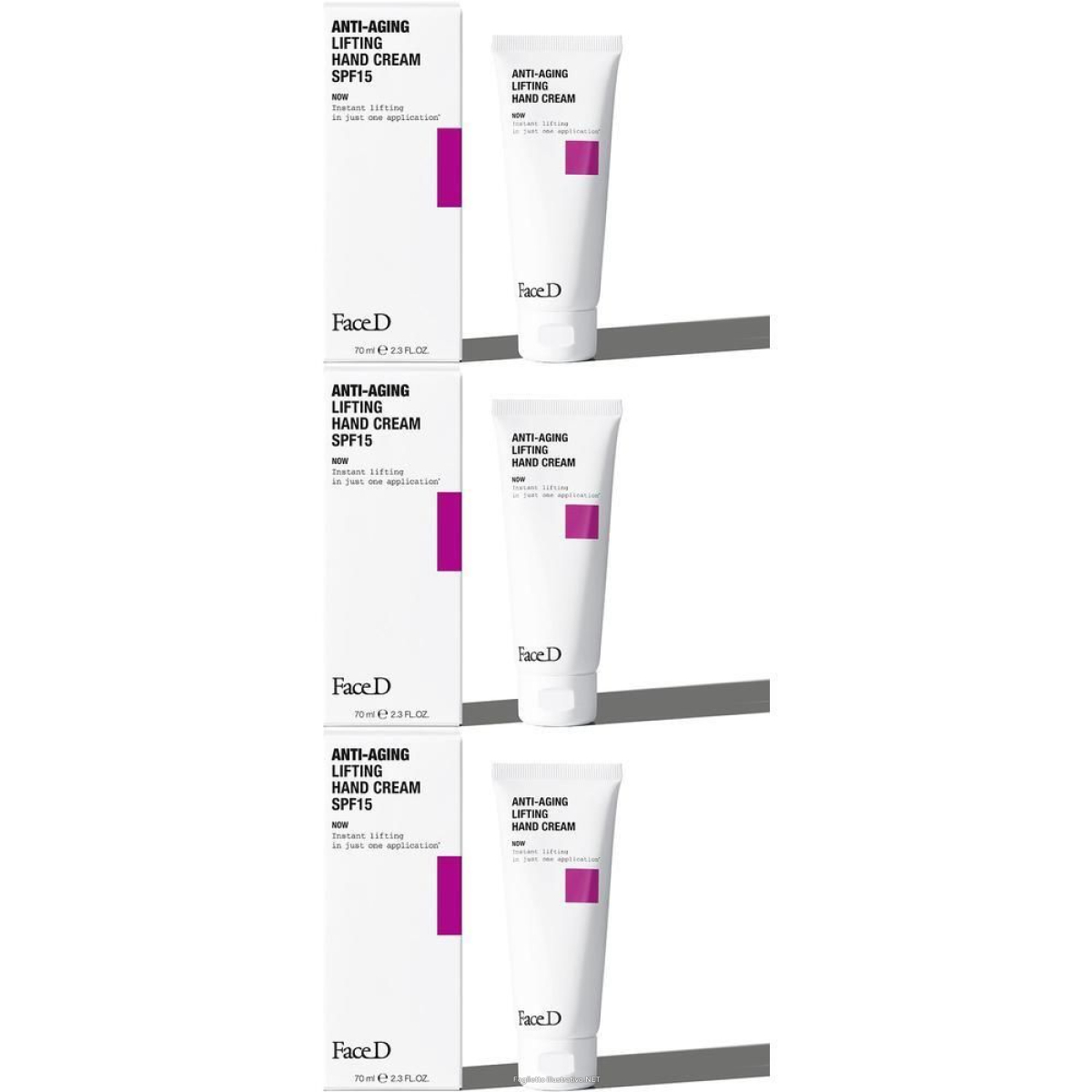Compra Online face d crema mani antietà effetto lifting 3x70 ml e Trova l'offerta più bassa