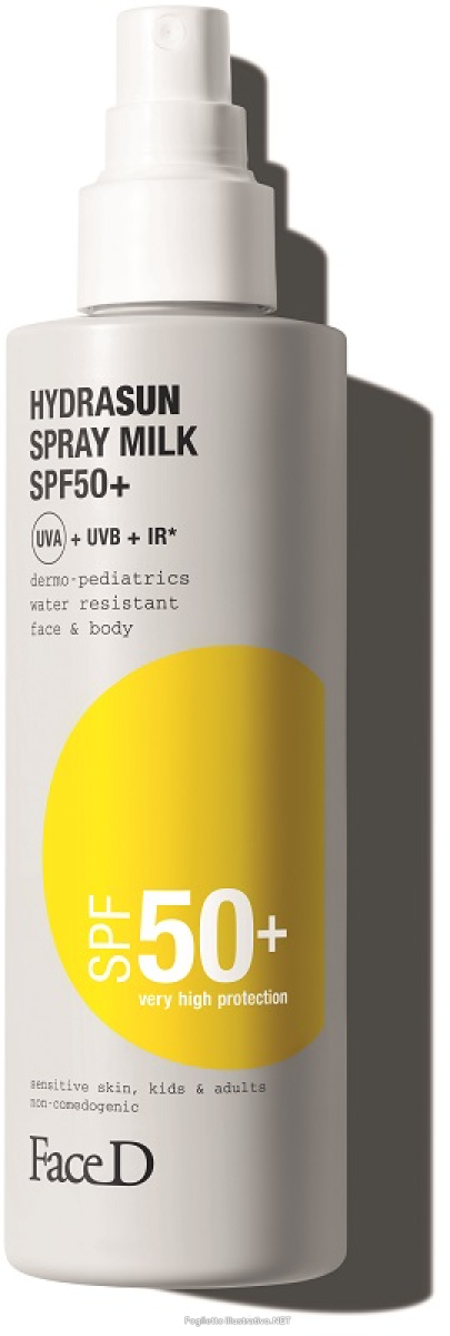 Compra Online face d hydrasun latte solare spray spf50+ per viso & corpo 150 ml e Trova l'offerta più bassa