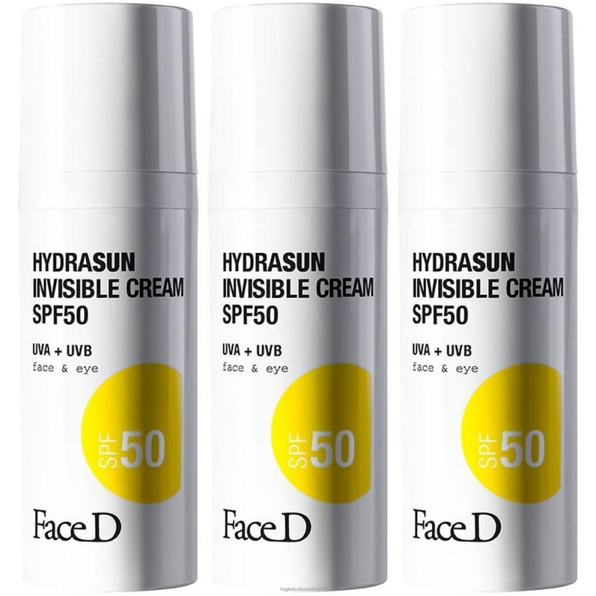 Compra Online faced hydrasun fluido solare viso spf50 3x50 ml e Trova l'offerta più bassa
