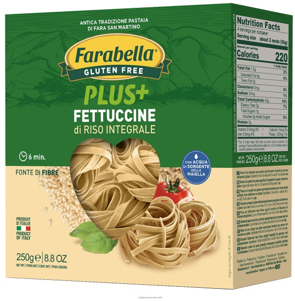 Compra Online farabella fettuccine riso integrale plus+ 250 g e Trova l'offerta più bassa
