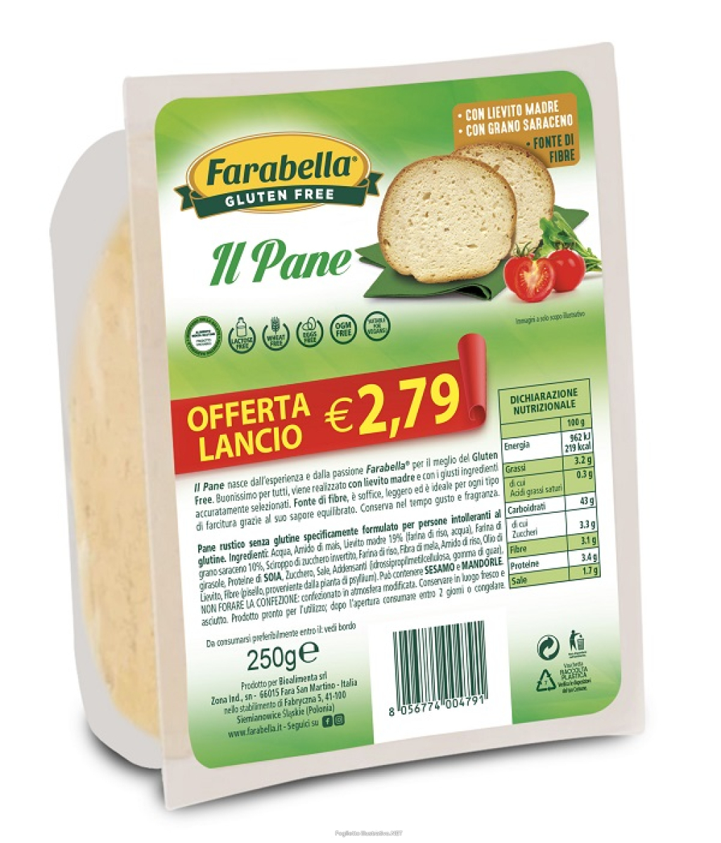 Compra Online farabella il pane senza glutine 250 grammi e Trova l'offerta più bassa