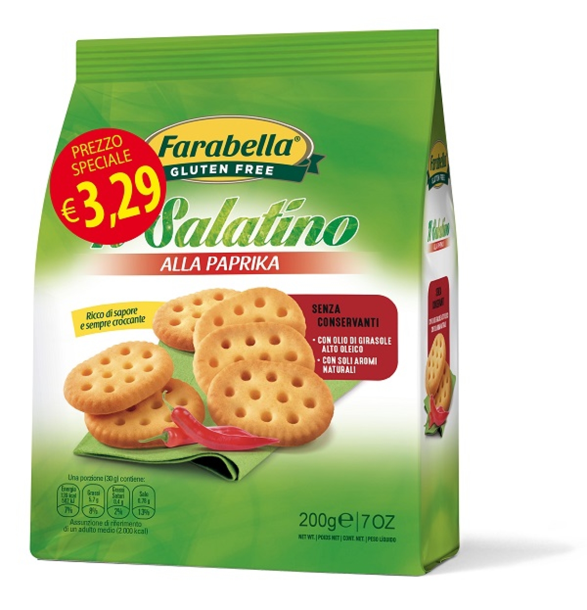 Compra Online Farabella il salatino alla paprika snack salati croccanti 200 g offerta e Trova l'offerta più bassa