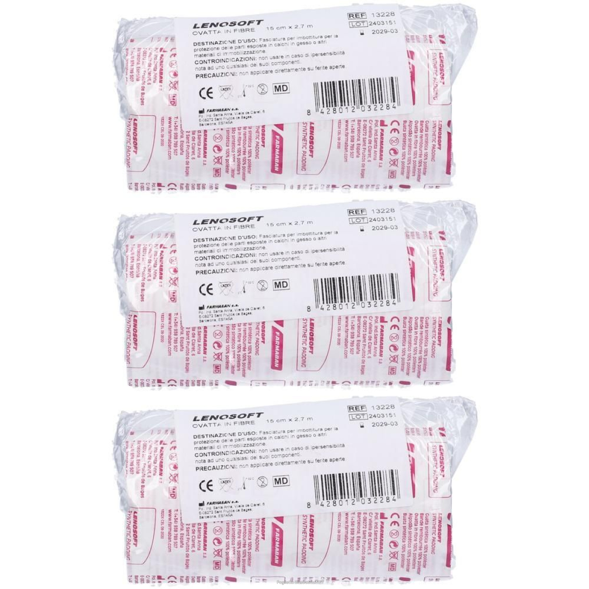 Compra Online farmaban lenosoft 15 cm x 2,7 m ovatta sintetica latex free 3x1 st e Trova l'offerta più bassa