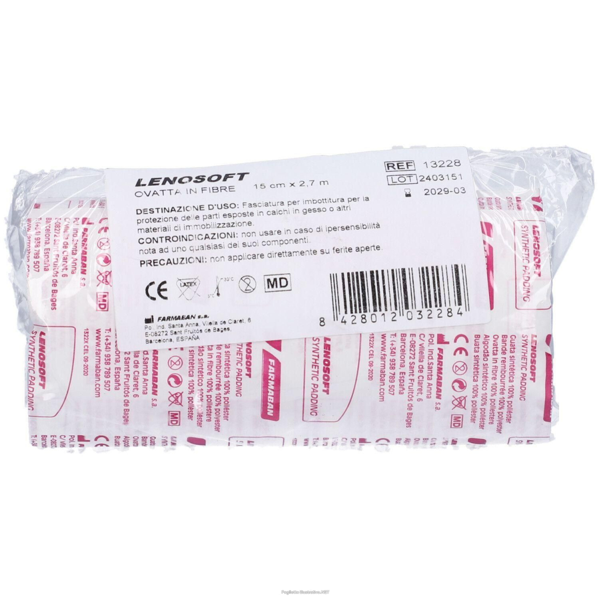 Compra Online farmaban lenosoft 15 cm x 2,7 m ovatta sintetica latex free 4x1 st e Trova l'offerta più bassa