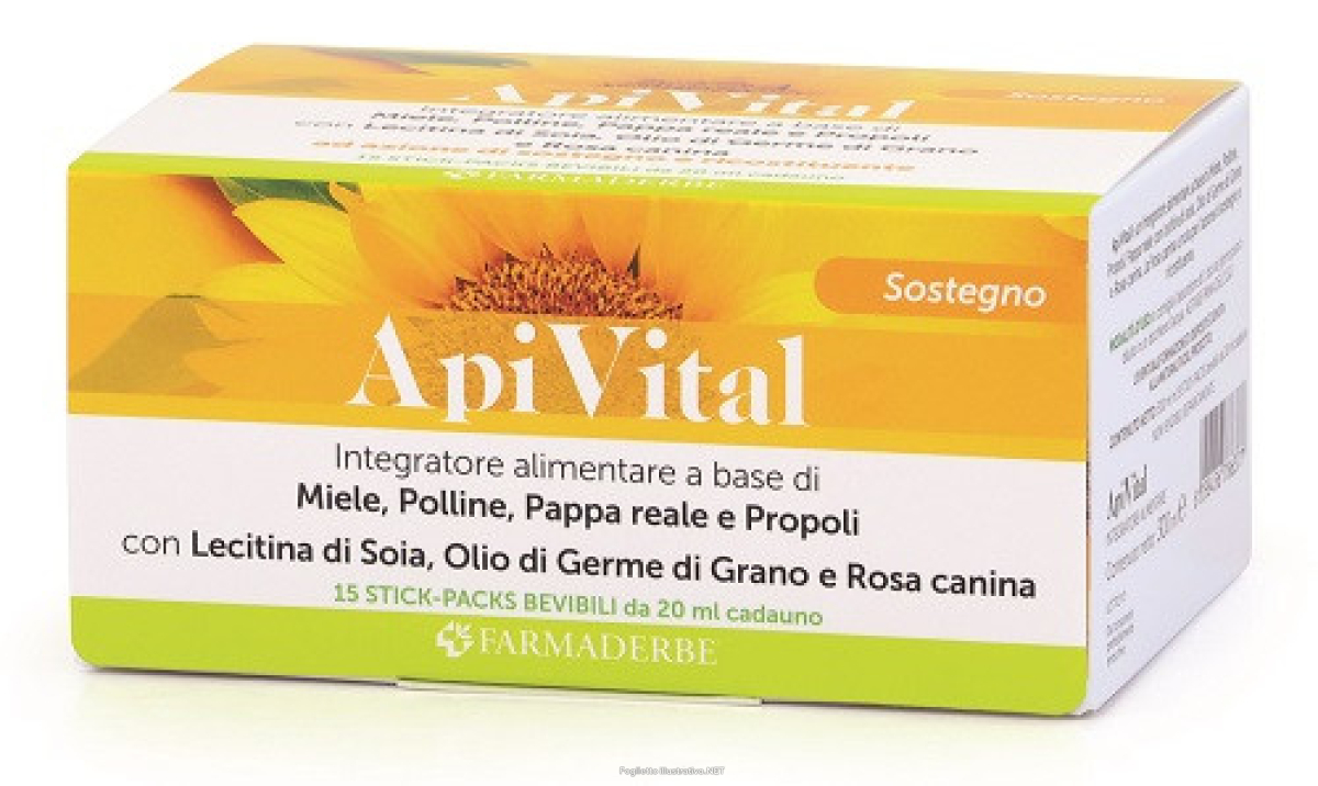 Compra Online farmaderbe - apivital integratore energetico naturale benessere generale confezione 15 stick e Trova l'offerta più bassa