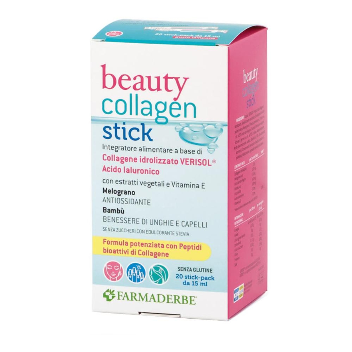 Compra Online Farmaderbe beauty collagen - integratore alimentare per la pelle, 20 stick e Trova l'offerta più bassa