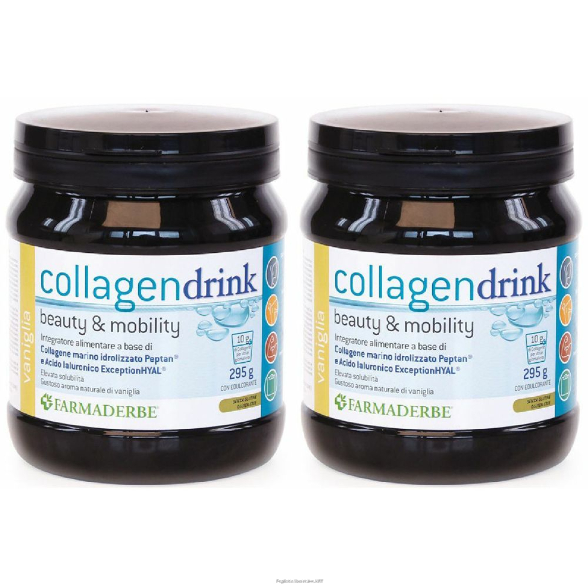 Compra Online farmaderbe collagen drink vaniglia set da 2 2x295 g polvere per soluzi e Trova l'offerta più bassa