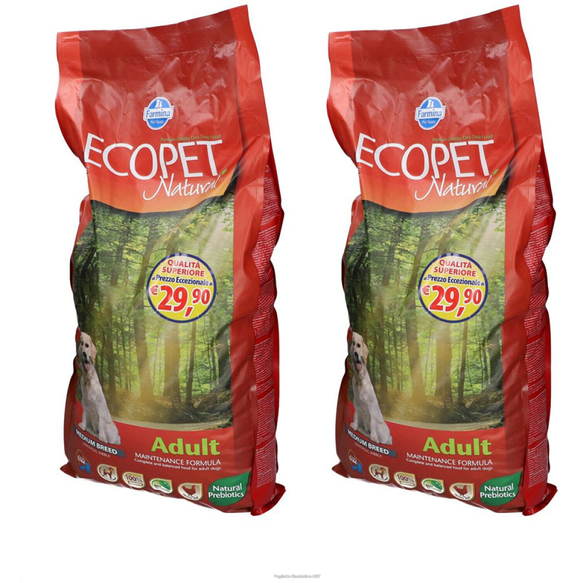 Compra Online farmina® ecopet natural adult medium set da 2 2x12000 g pellets e Trova l'offerta più bassa