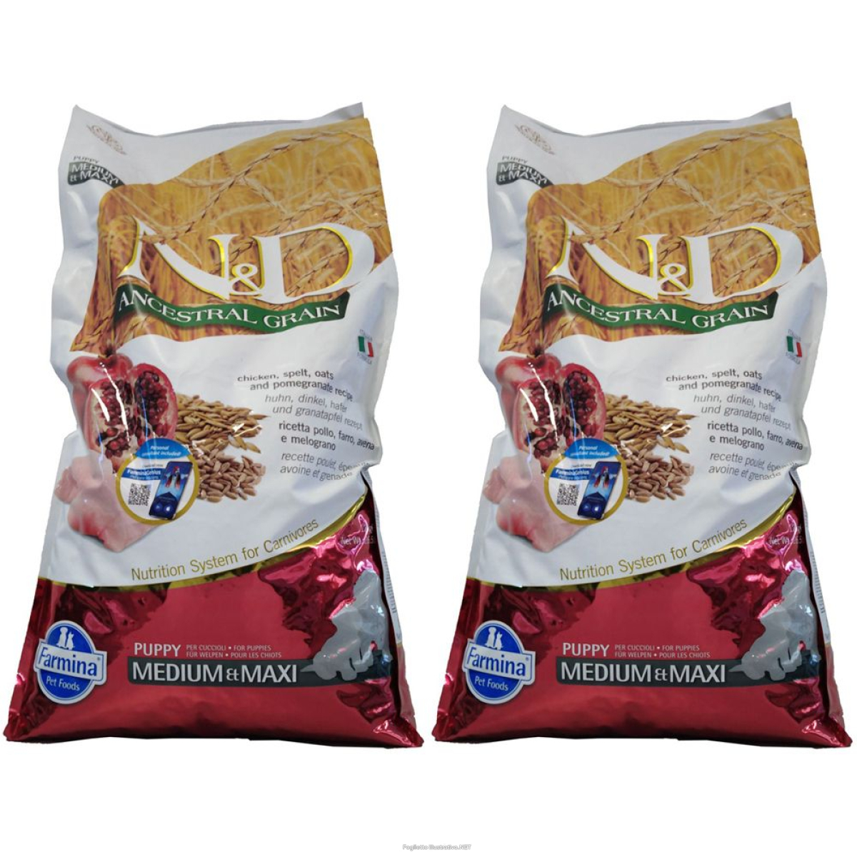 Compra Online farmina® n&d ancestral grain canine chicken & pomegranate puppy - medi e Trova l'offerta più bassa