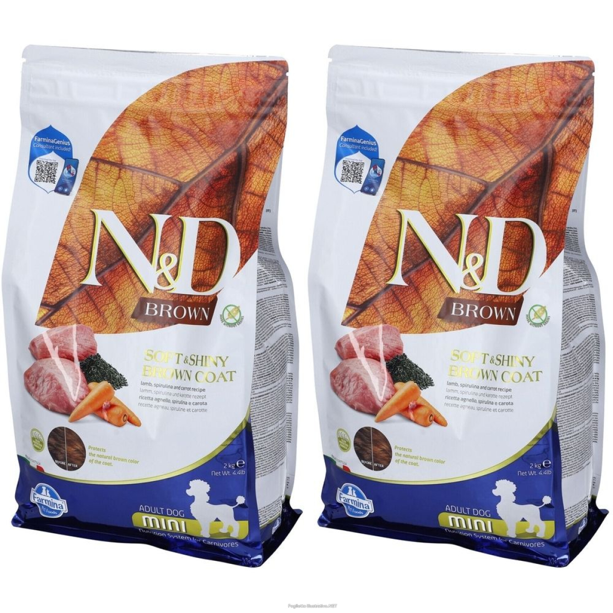 Compra Online farmina® n&d brown agnello spirulina e carote cani adulti taglia mini e Trova l'offerta più bassa