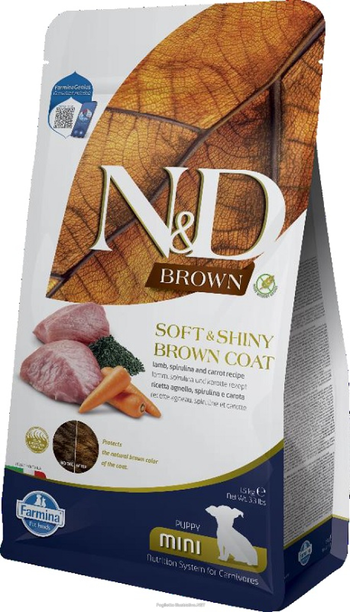 Compra Online farmina n&d brown crocchette per cuccioli mini agnello spirulina carot e Trova l'offerta più bassa