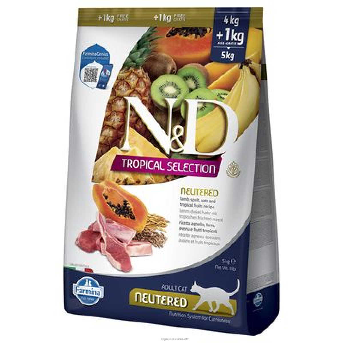 Compra Online farmina n&d cat tropical selection neutered lamb per gatti sterilizzati 300g russo mangimi e Trova l'offerta più bassa