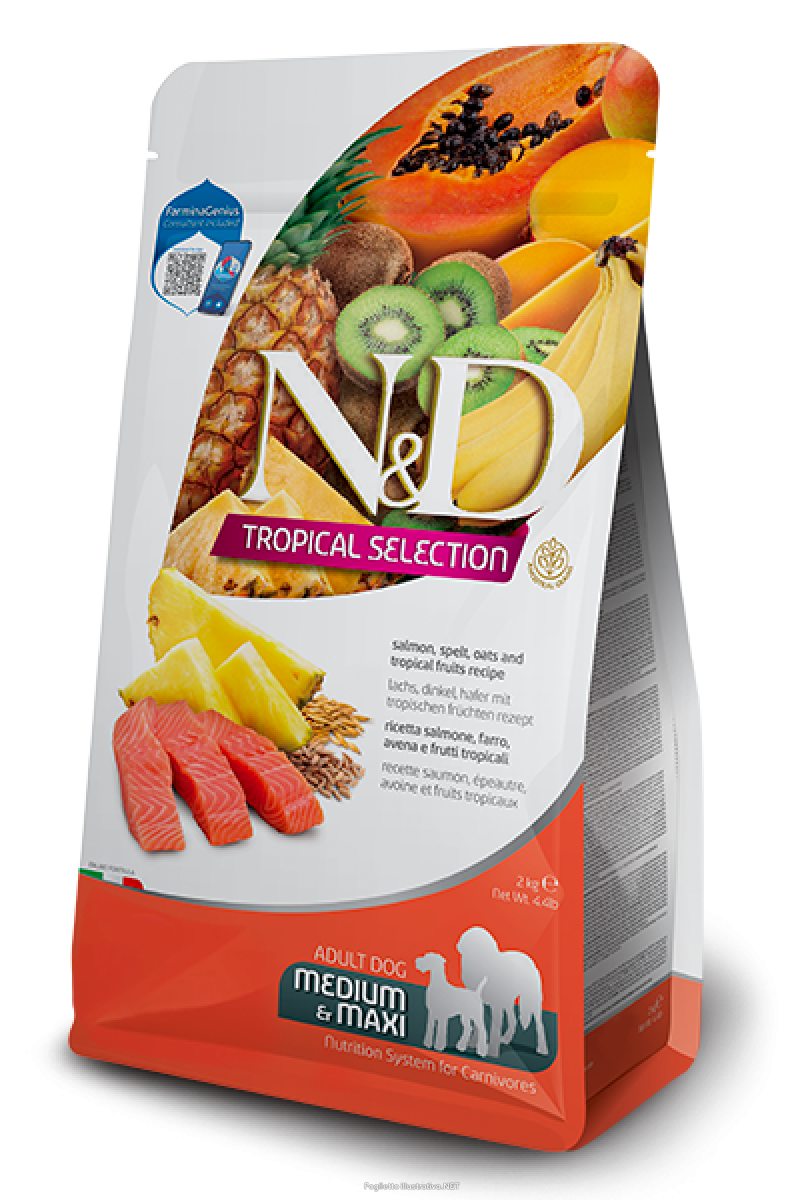 Compra Online farmina n&d dog medium & maxi tropical selection salmon per cani adulti 10kg russo mangimi e Trova l'offerta più bassa