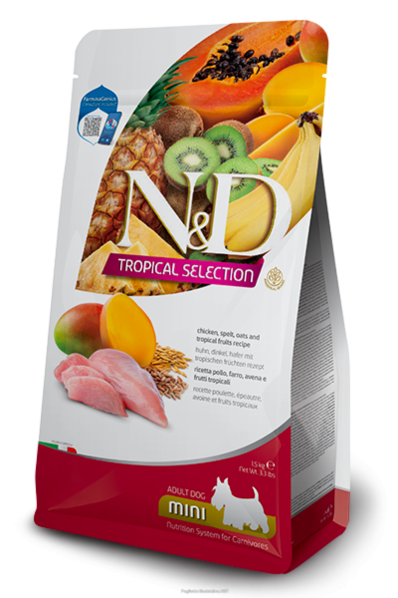 Compra Online farmina n&d dog mini tropical selection chicken per cani adulti 1.5kg russo mangimi e Trova l'offerta più bassa
